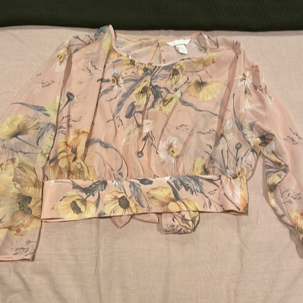 Floral tie shirt